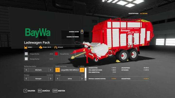 FS19 – [Fbm Team] Wagon Charge Pack V1