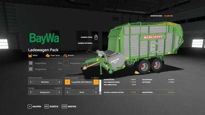 FS19 – [Fbm Team] Wagon Charge Pack V1