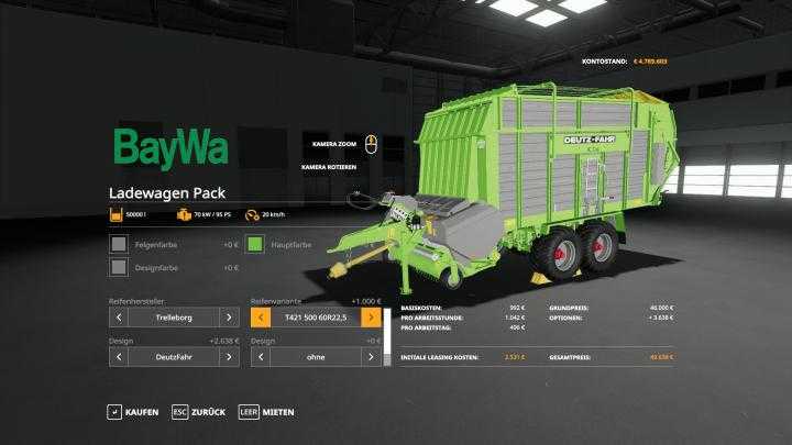 FS19 – [Fbm Team] Wagon Charge Pack V1