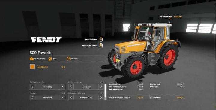 FS19 – Fendt Favorit 500 Tractor V2