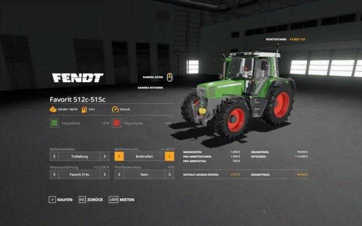 FS19 – Fendt Favorit 511C – 515C V1