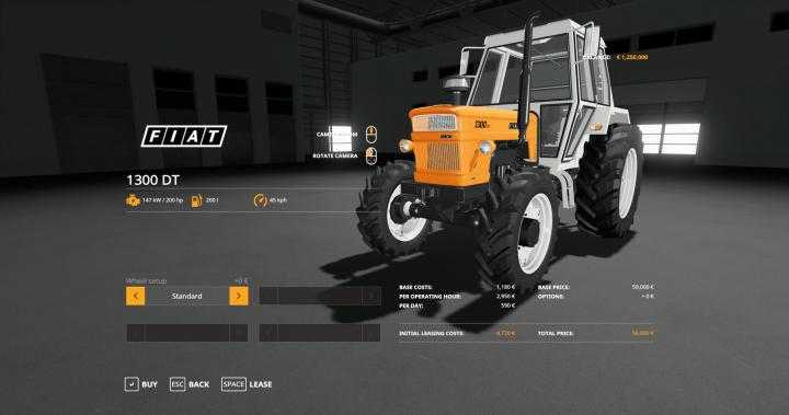 FS19 – Fiat 1300 Dt Boost Tractor V1