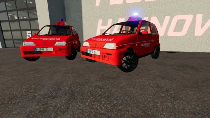 Fiat Cinquecento 1991 Fire Brigade Hanover V1.0 FS19