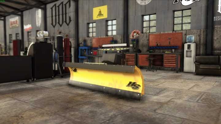 Fisher Hs 722 Snow Plow With Lightbars V1.0 FS19