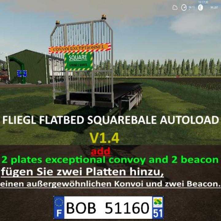 FS19 – Fliegl Flatbed Round Square Autoload V1.0.0.4