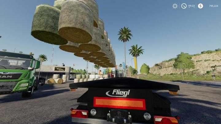 FS19 – Fliegl Flatbed Roundbale Autoload V1.0.0.3