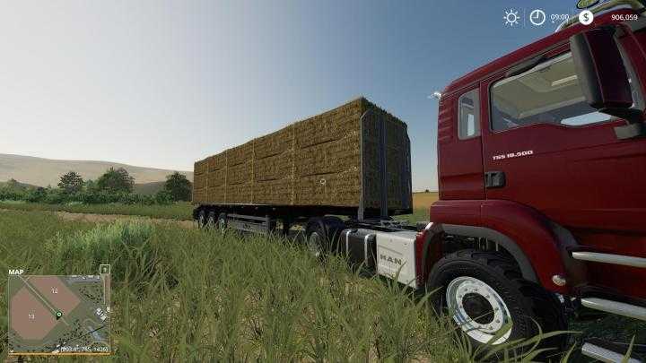 FS19 – Fliegl Flatbed Squarebale Autoload V1.0.0.2