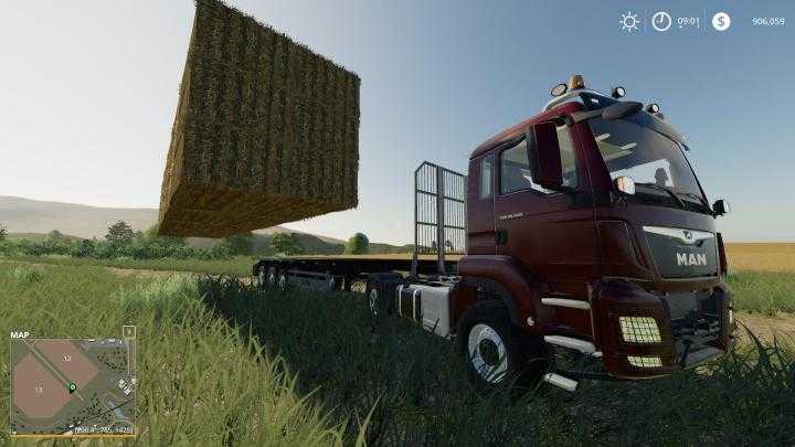 FS19 – Fliegl Flatbed Squarebale Autoload V1.0.0.2