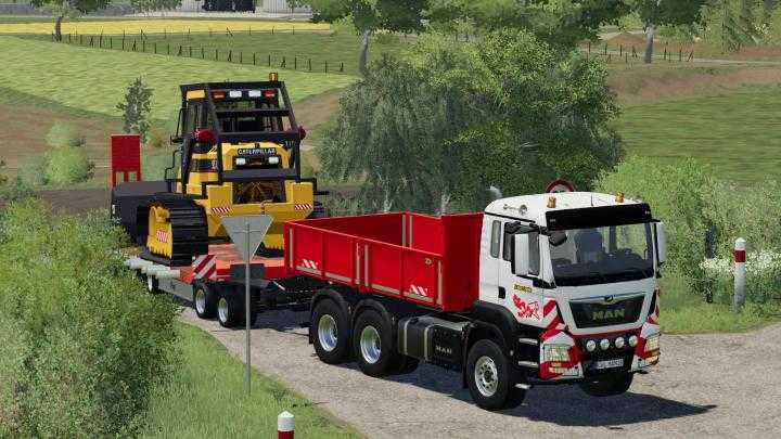 FS19 – Fliegl Lowbody With Extensions V1