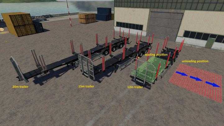 FS19 – Fliegl Timber Runner Wide With Autoload Wood V1.1