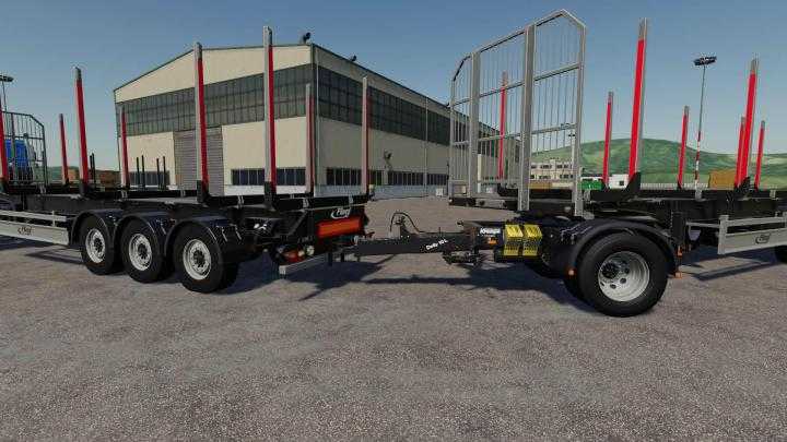 FS19 – Fliegl Timber Runner Wide With Autoload Wood V1.1