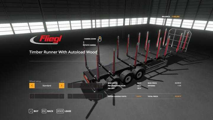 FS19 – Fliegl Timber Runner With Autoload Wood V1