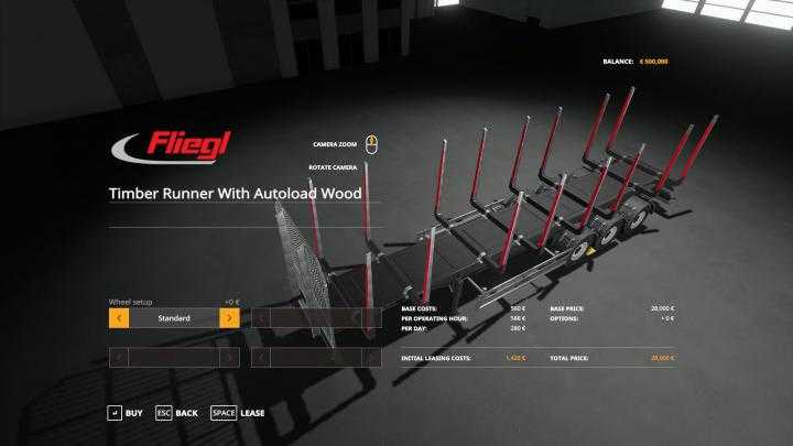 FS19 – Fliegl Timber Runner With Autoload Wood V1