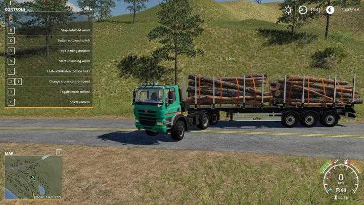 FS19 – Fliegl Timber Runner With Autoload Wood V1