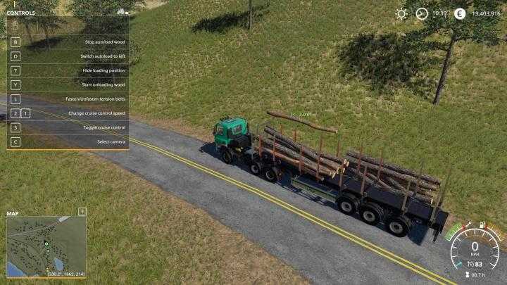 FS19 – Fliegl Timber Runner With Autoload Wood V1