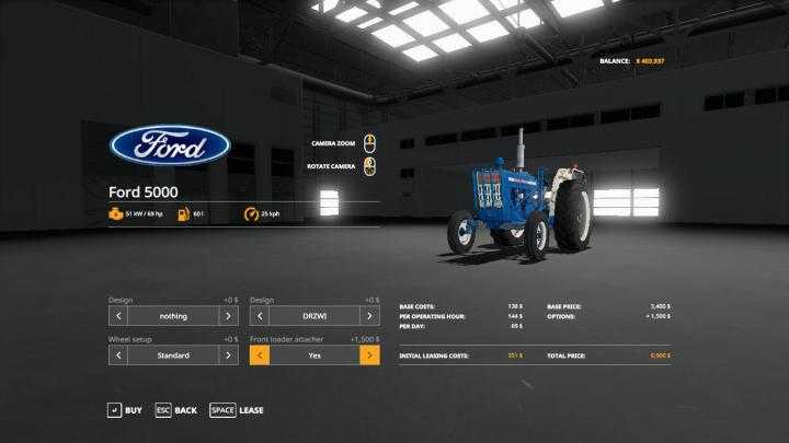 FS19 – Ford 5000 Wip V1