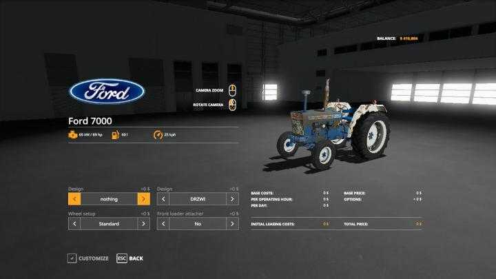 FS19 – Ford 7000 Wip Tractor V1