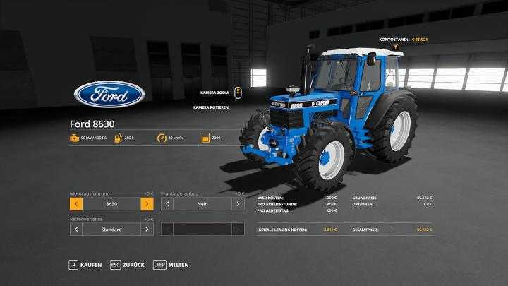 FS19 – Ford 8630 V1.0.0.5