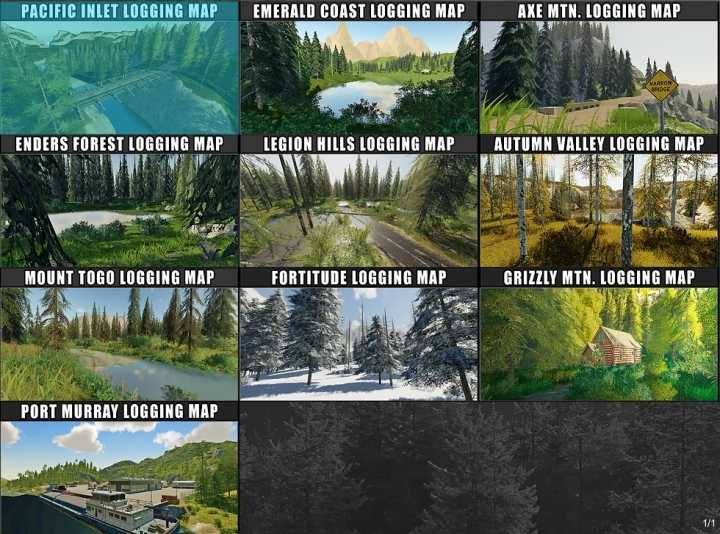 Forestry Maps Pack V1.0 FS19