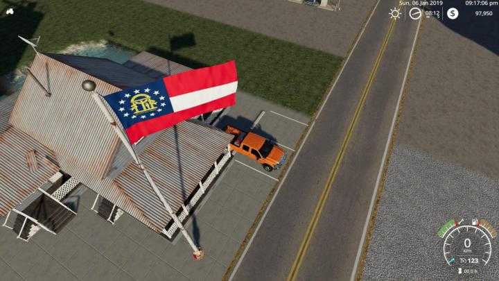 FS19 – Государственный флаг Грузии V1.0.1 - Mody-FS.ru