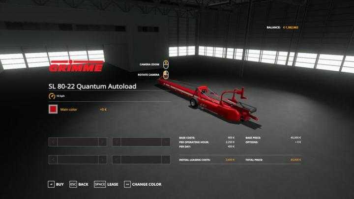 FS19 – Grimme Sl 80-22 Quantum Autoload V1.1