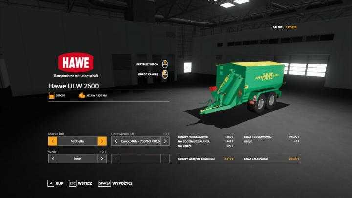 FS19 – Hawe Ulw 2600 Final V3