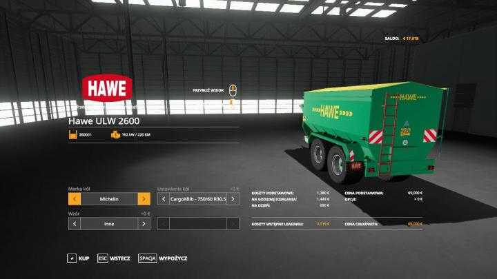 FS19 – Hawe Ulw 2600 Final V3