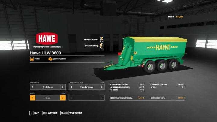 FS19 – Hawe Ulw 3600 Final V3