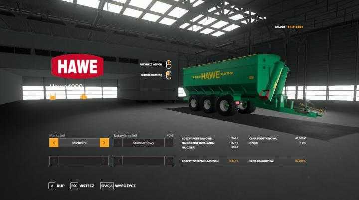 FS19 – Hawe Ulw 4000 Trailer V1