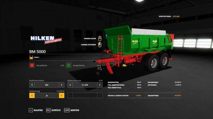 FS19 – Hilken Bm 5000 V1.1