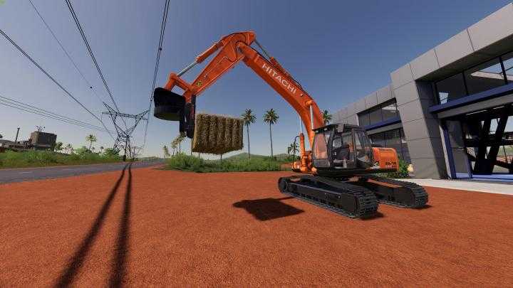 FS19 – Hitachi Zx290Lc Bale Forks V1.0.1