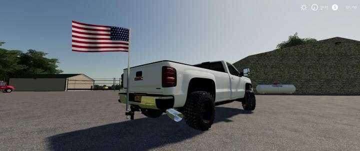 FS19 – Hitch Mount American Flag V1