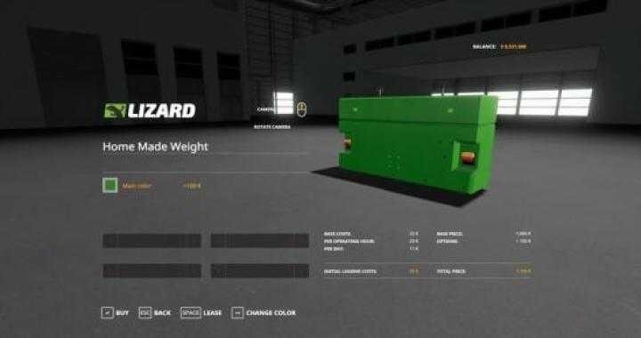 FS19 – Home Made Weight V1.19