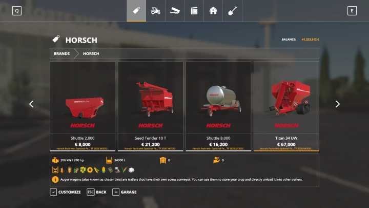 Horsch Pack With Optional Fertilization V1.0.1.0 FS19