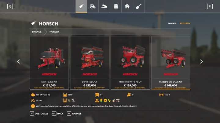 Horsch Pack With Optional Fertilization V1.0.1.0 FS19