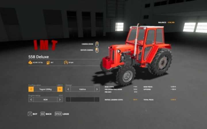 Imt 558 De Luxe Tractor V1.0 FS19