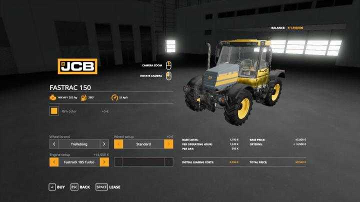 FS19 – Jcb Fastrac 150 Series V1.2