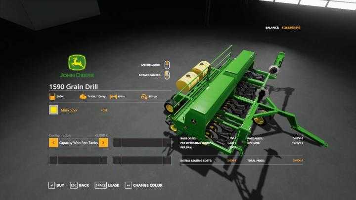 FS19 – John Deere 1590 Grain Drill V1