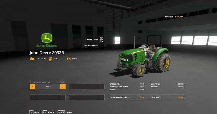 FS19 – John Deere 2032R 4X4 V1