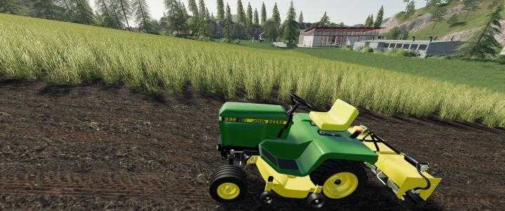 FS19 – John Deere 332 Lawn Tractor With Lawn Mower And Garden V2