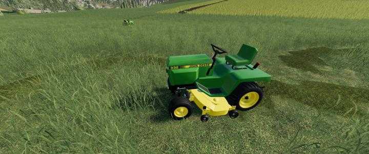 FS19 – John Deere 332 Lawn Tractor With Lawn Mower And Garden V2