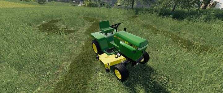 FS19 – John Deere 332 Lawn Tractor With Lawn Mower And Garden V2