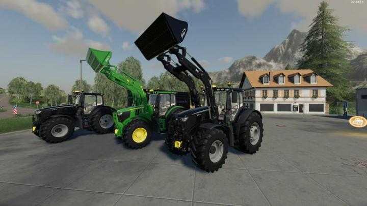 FS19 – John Deere 6R + 643R Green + Black Pack V1