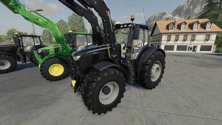 FS19 – John Deere 6R + 643R Green + Black Pack V1