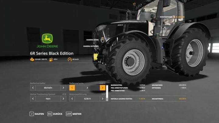 FS19 – John Deere 6R Black Edition V1.0.0.9