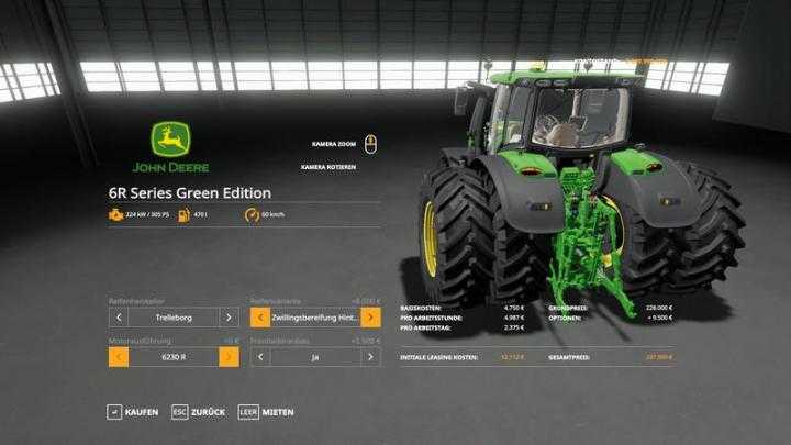 FS19 – John Deere 6R Green Edition V1.0.0.8