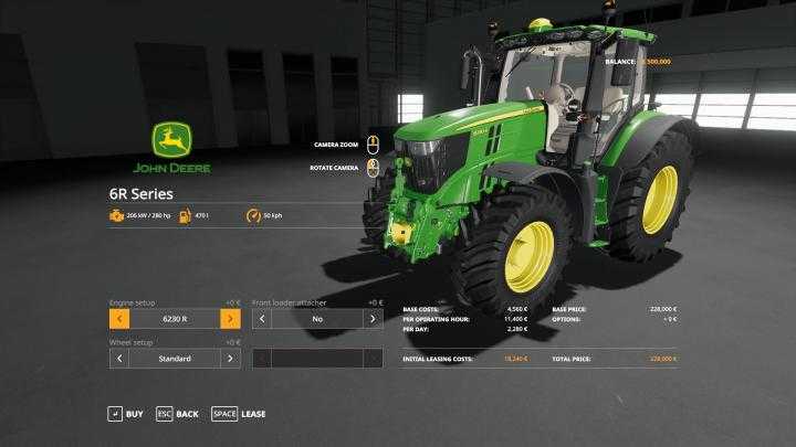 FS19 – John Deere 6R With Seatcam V1