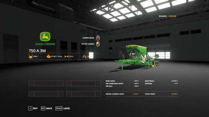 FS19 – John Deere 750A V1.0.0.1