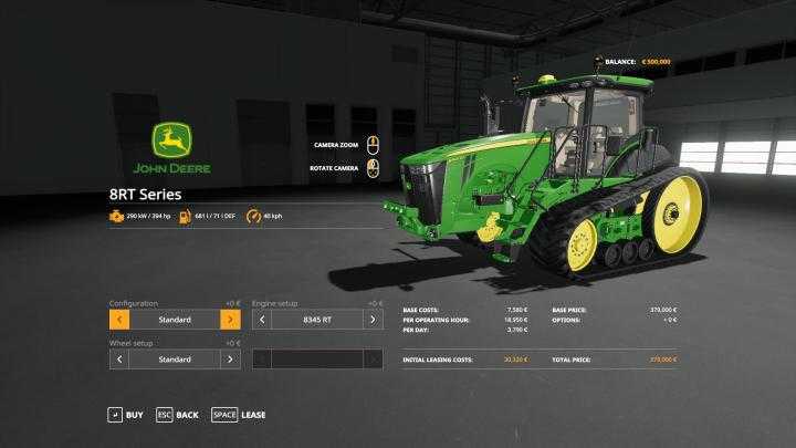 FS19 – John Deere 8Rt With Seatcam V1