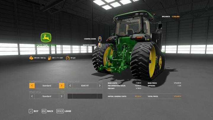 FS19 – John Deere 8Rt With Seatcam V1